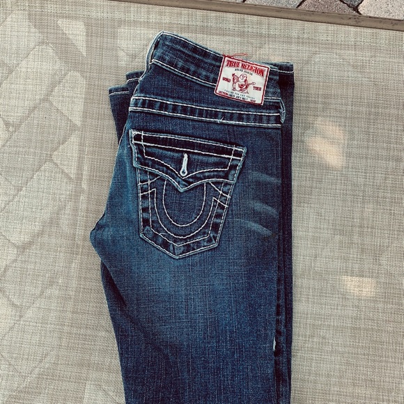 True Religion Flare and wide leg Woman Jeans Sz 26 - Picture 1 of 8